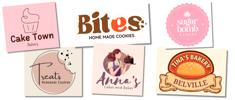 editable home bakery logo templates