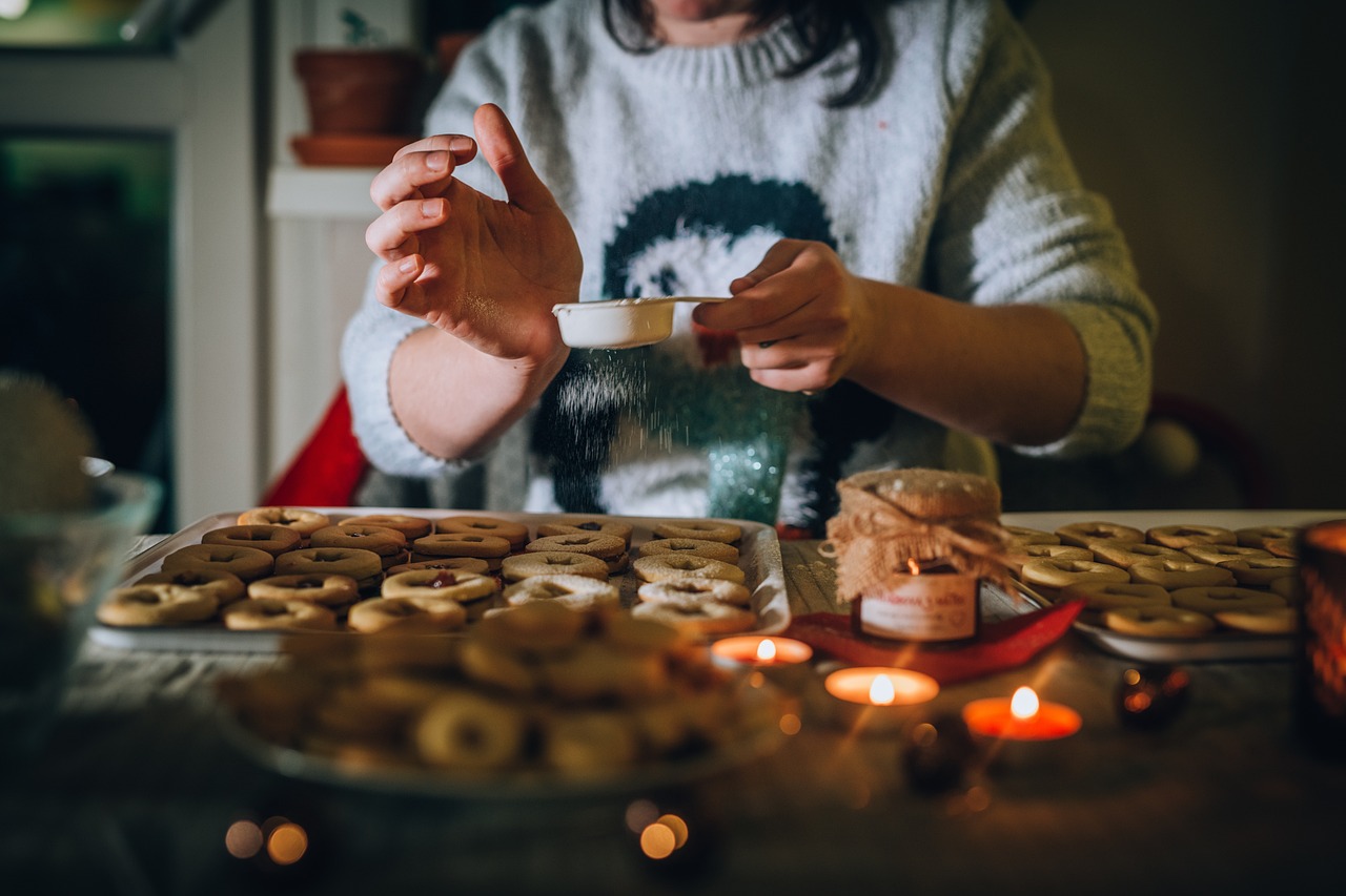 christmas, cookies, baking